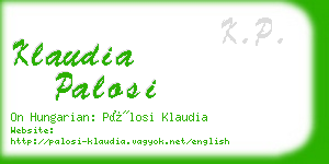 klaudia palosi business card